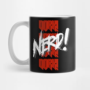 Nerd (white & red) Mug